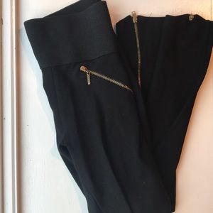 Zara Leggings with Gold Zipper Detailing